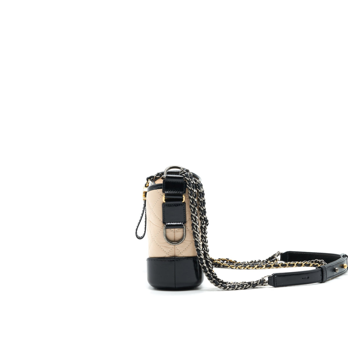 CHANEL SMALL GABRIELLE HOBO BAG IN BEIGE/BLACK