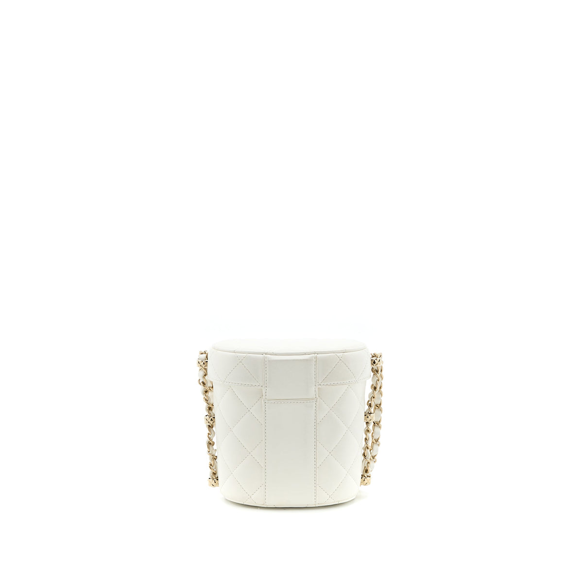 Chanel Small Vanity Case Lambskin White LGHW (Microchip)