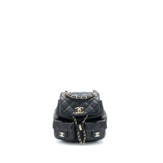 Chanel 23p Mini Triple Pack Backpack Caviar Black LGHW (Microchip)