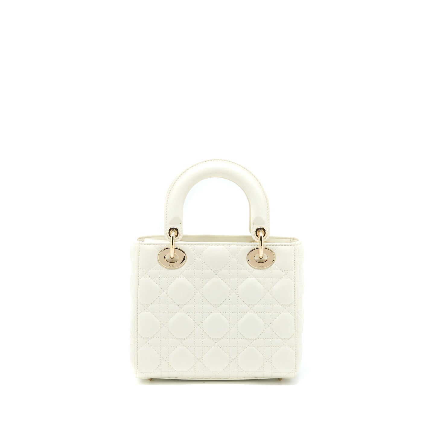 Dior Small Lady Dior My ABCDior Bag Lambskin White LGHW