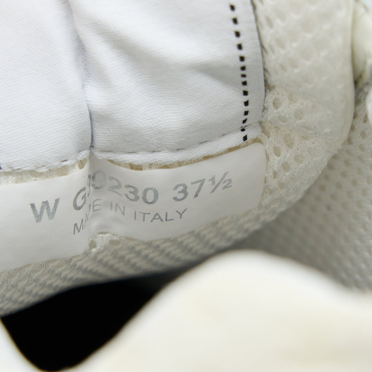 Chanel Size 37.5 22A Trainers Printed Suede Calfskin White