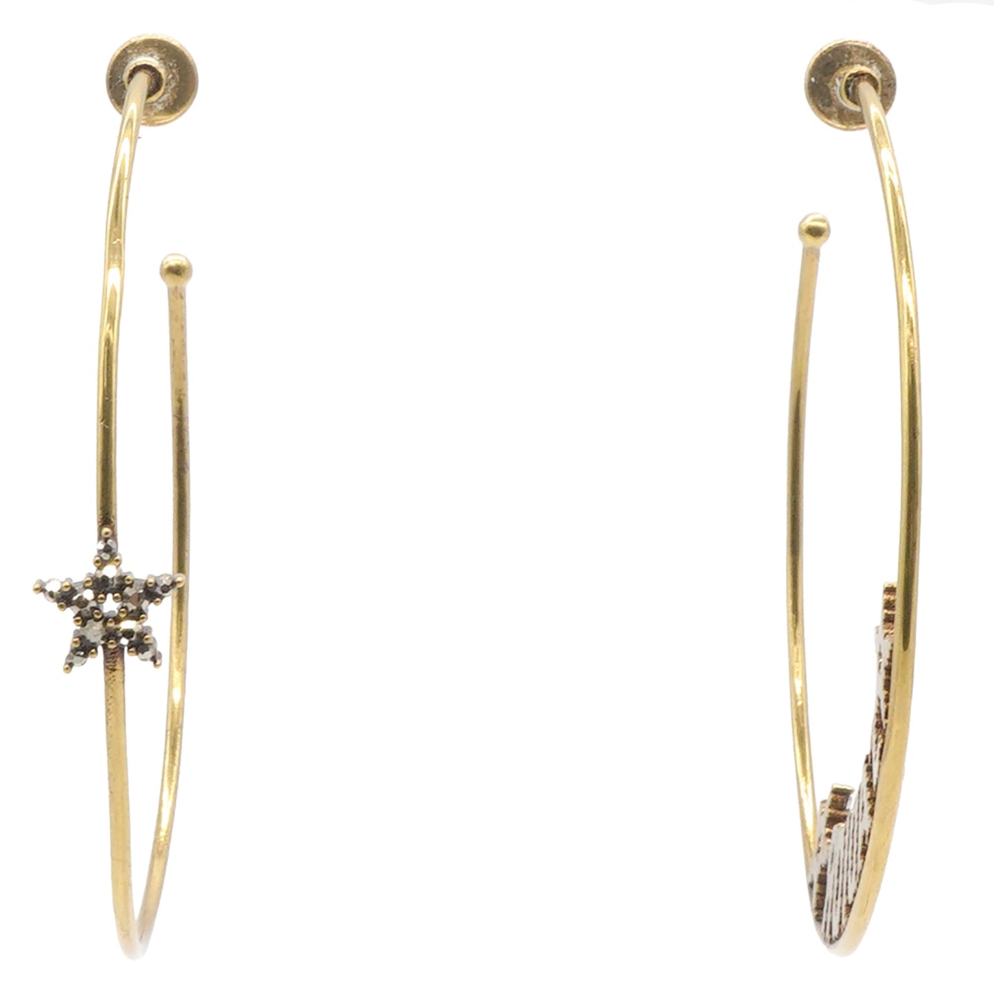 Dior Metal J'Adior Hoop Earrings Aged