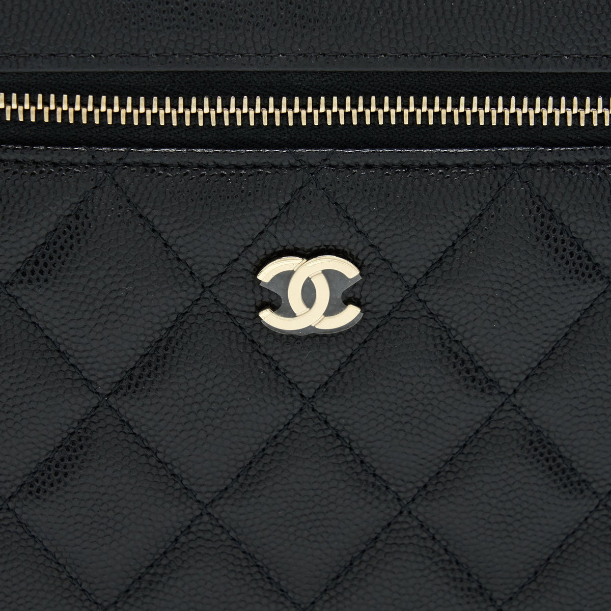 Chanel Top Handle Vanity Case Caviar Black LGHW