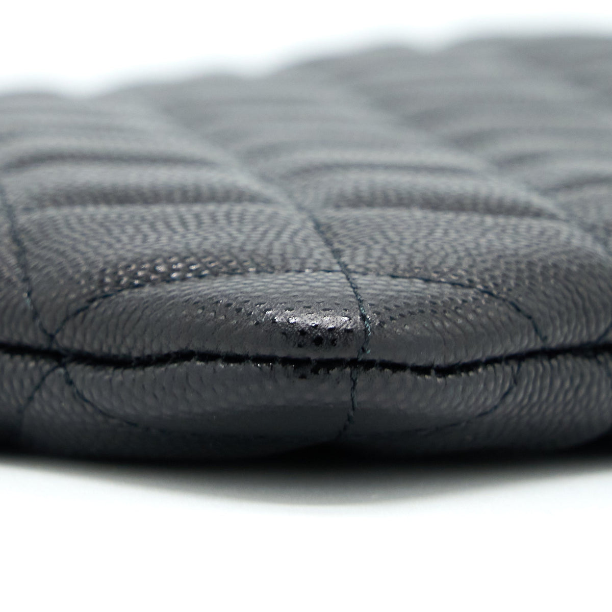 Chanel O Case Pouch Caviar Black LGHW