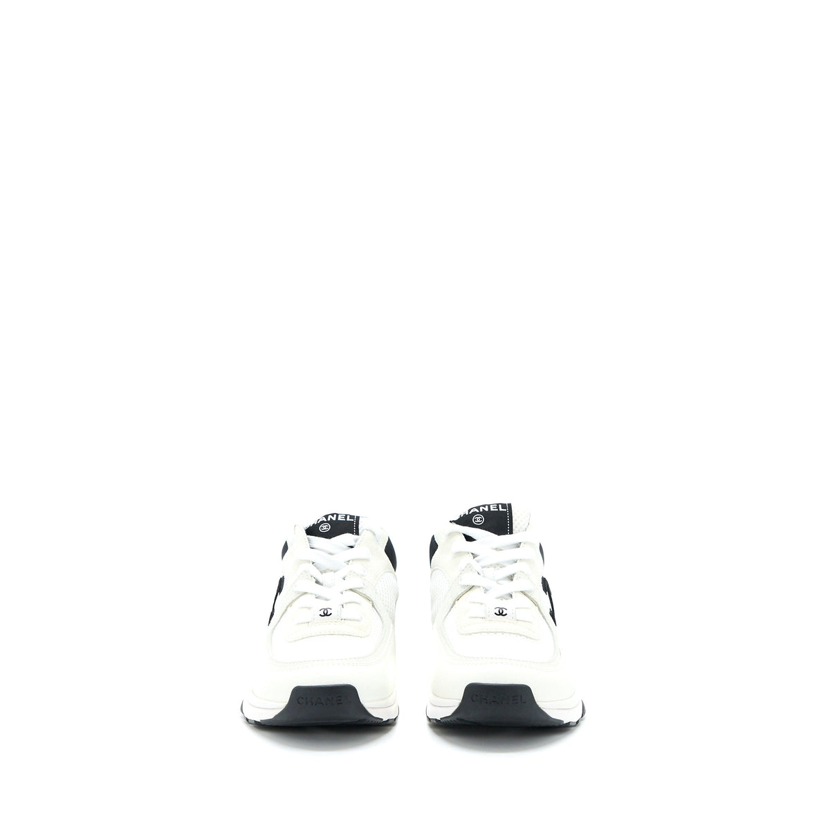 Chanel Size 38 CC Logo Sneaker Black/White