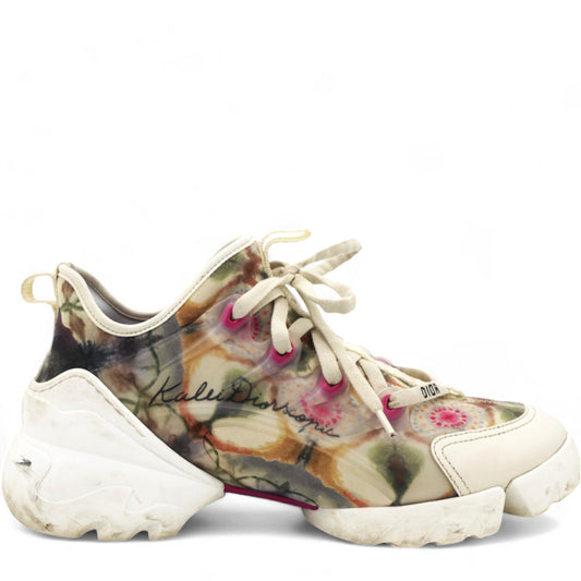 Dior Neoprene Rubber Kaleidiorscopic D-Connect Sneakers Multiple colors Size38.5