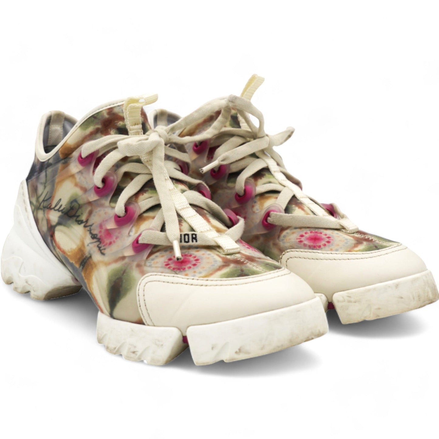Dior Neoprene Rubber Kaleidiorscopic D-Connect Sneakers Multiple colors Size38.5