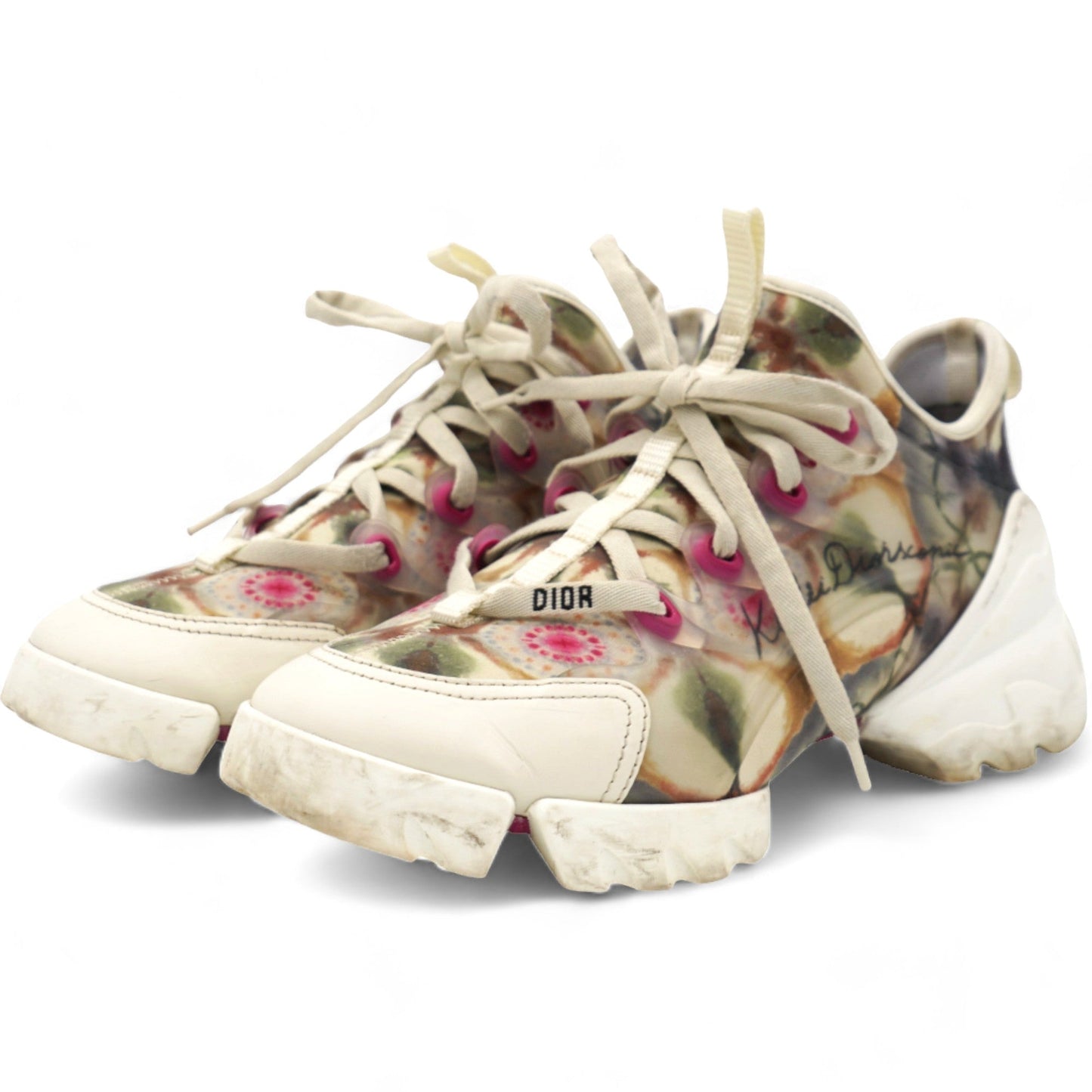 Dior Neoprene Rubber Kaleidiorscopic D-Connect Sneakers Multiple colors Size38.5