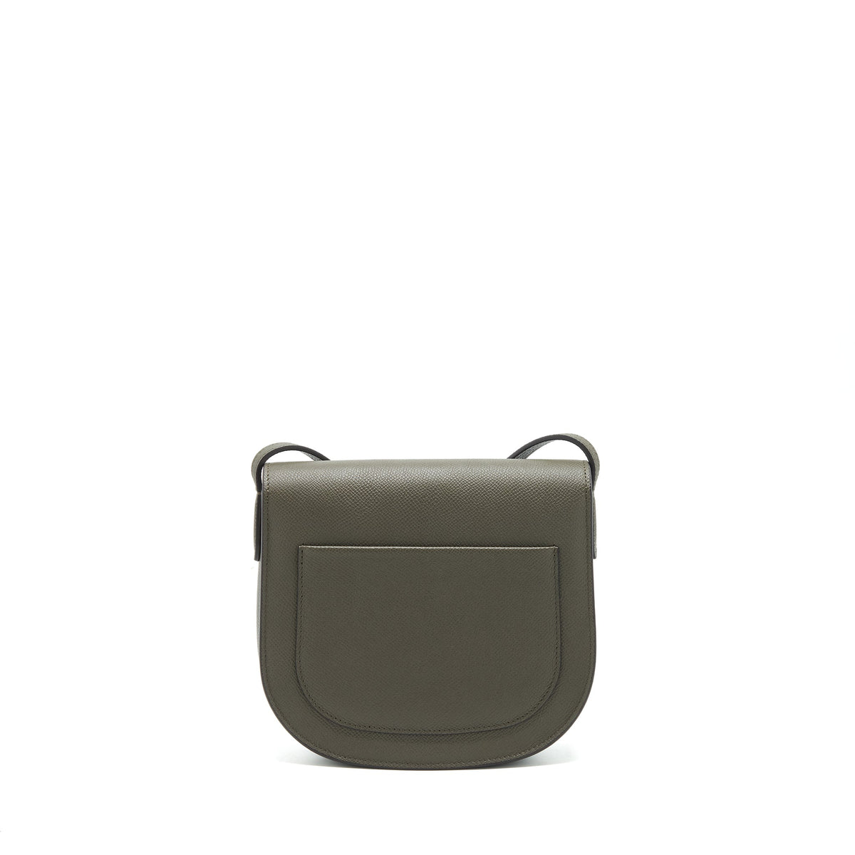Celine Small Trotteur bag grained calfskin Olive green GHW