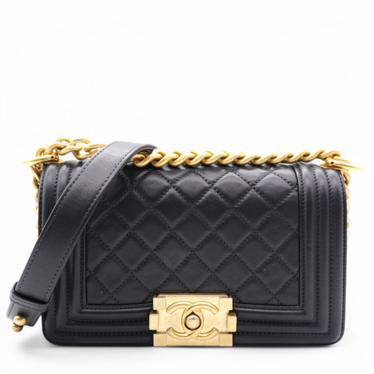 Chanel Lambskin Quilted Small Boy Flap Black