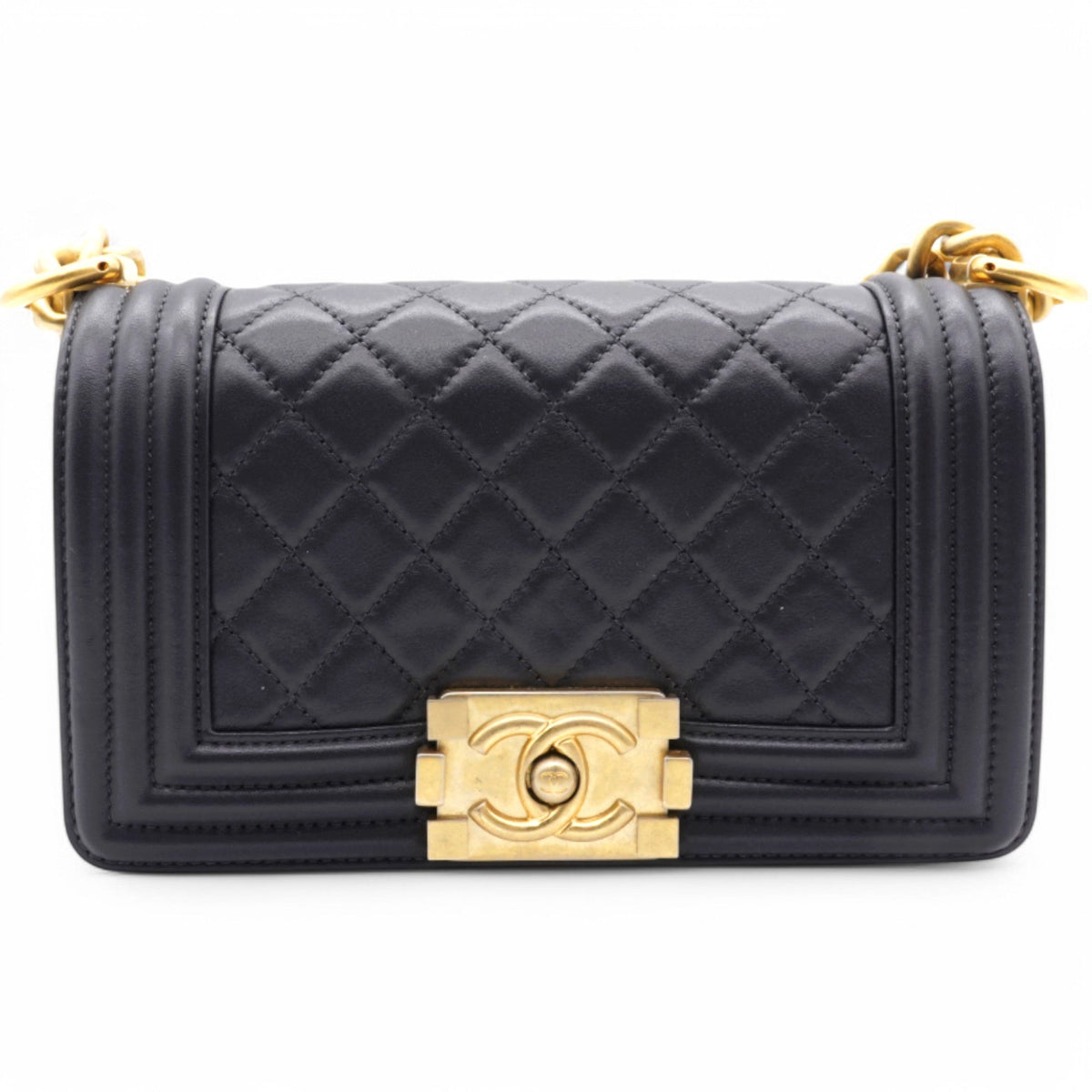 Chanel Lambskin Quilted Small Boy Flap Black