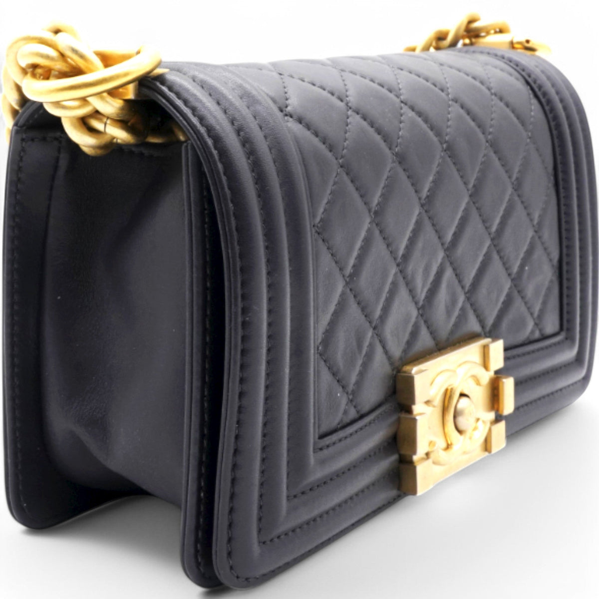 Chanel Lambskin Quilted Small Boy Flap Black