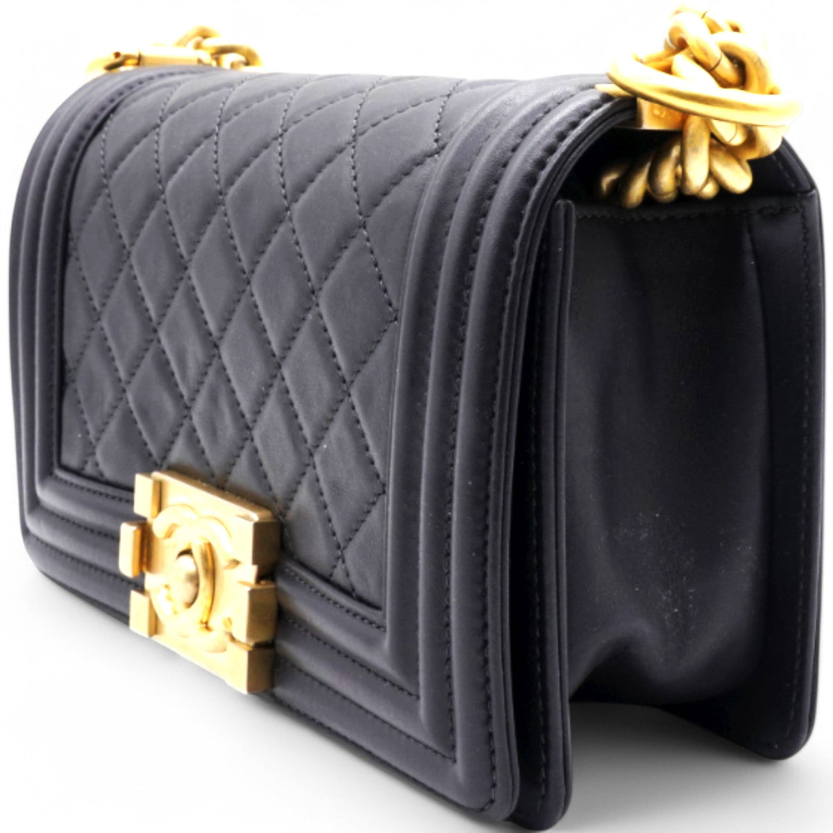Chanel Lambskin Quilted Small Boy Flap Black