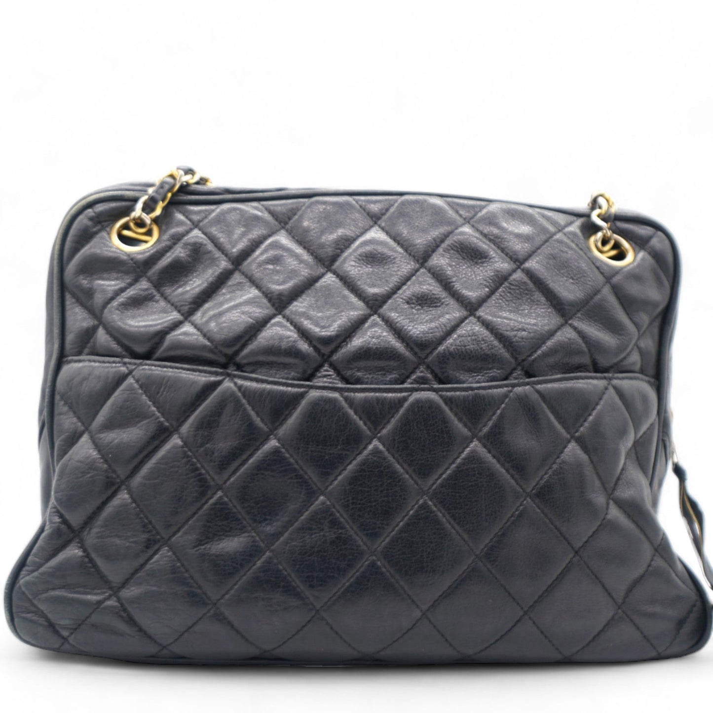 Chanel Matelasse Chain Shoulder Women's Caviar Leather Shoulder Bag Black