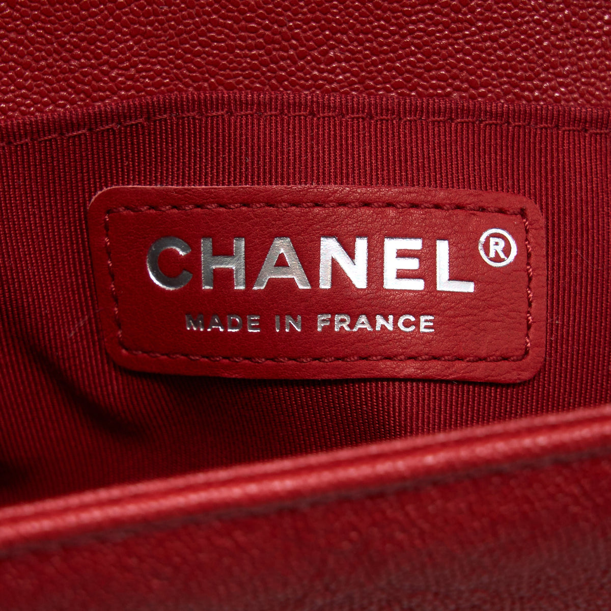 Chanel Medium Boy Bag Caviar Red SHW