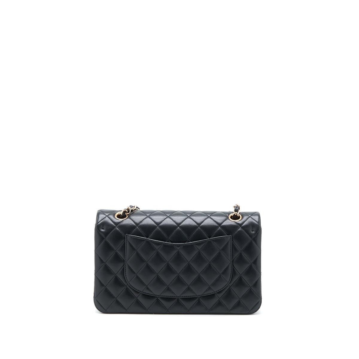 Chanel Medium Classic Flap Bag Lambskin Black RGHW (Microchip)