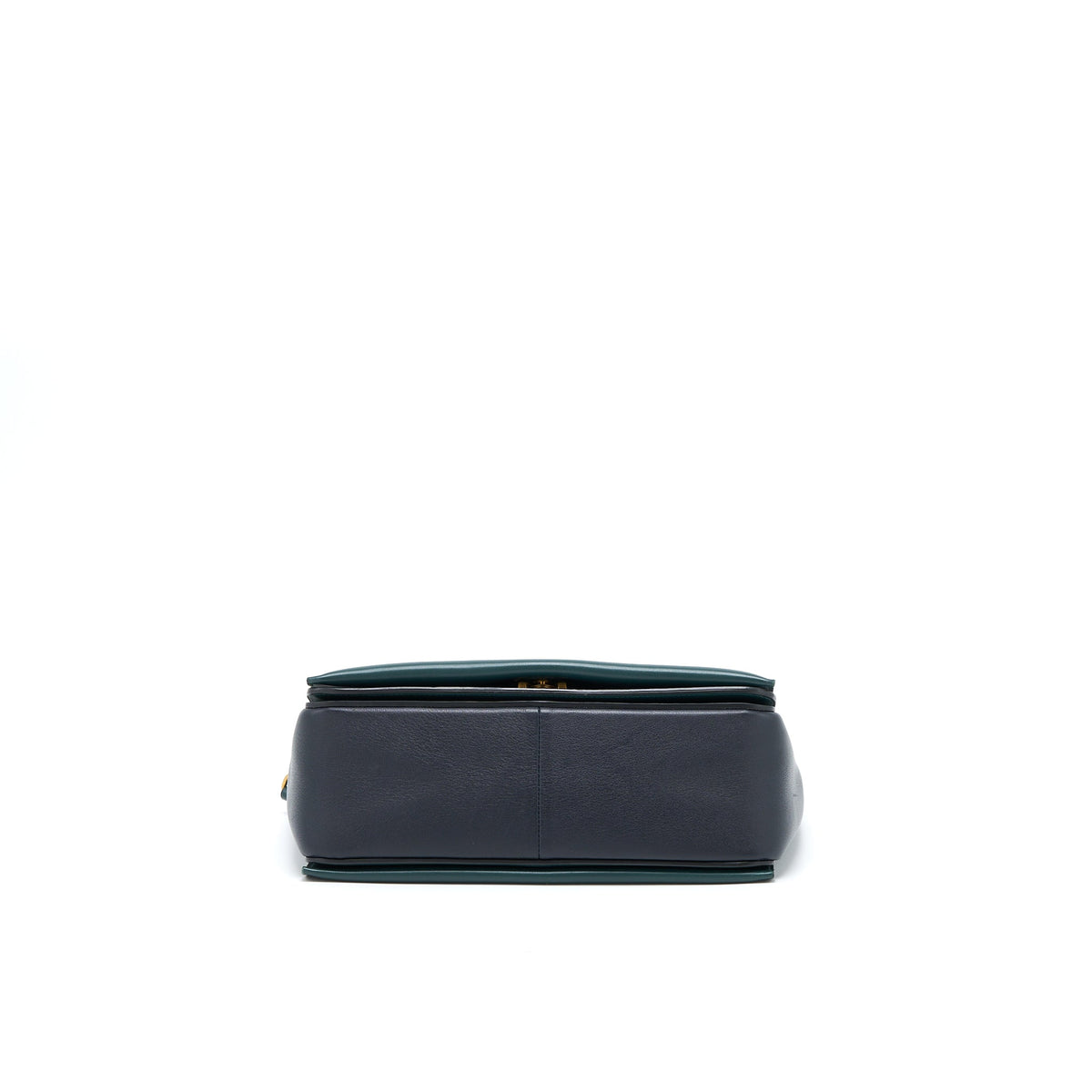 Celine Frame Bag Calfskin Navy/Dark Green GHW