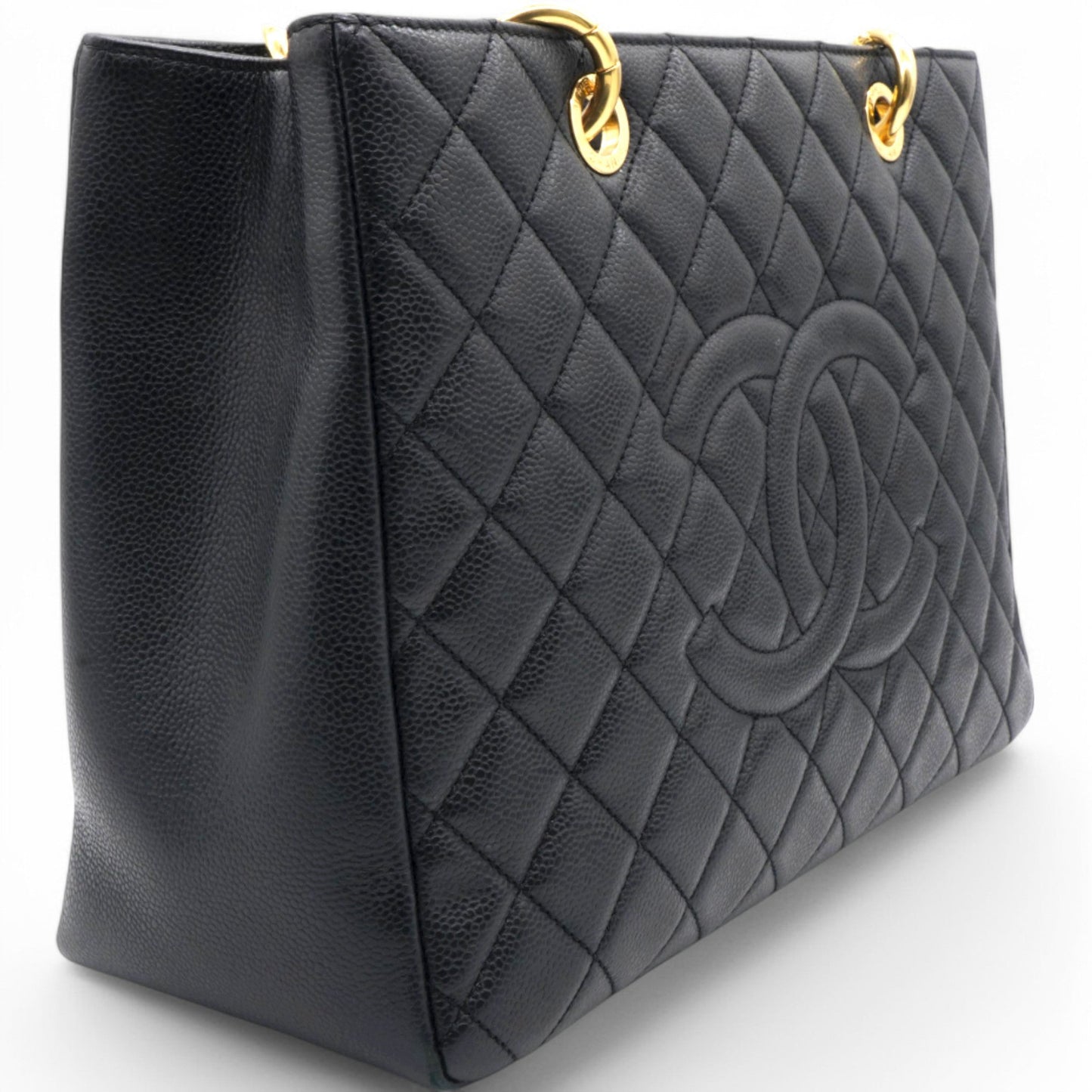 Chanel Caviar Quilted Grand Shopping Tote GST Black