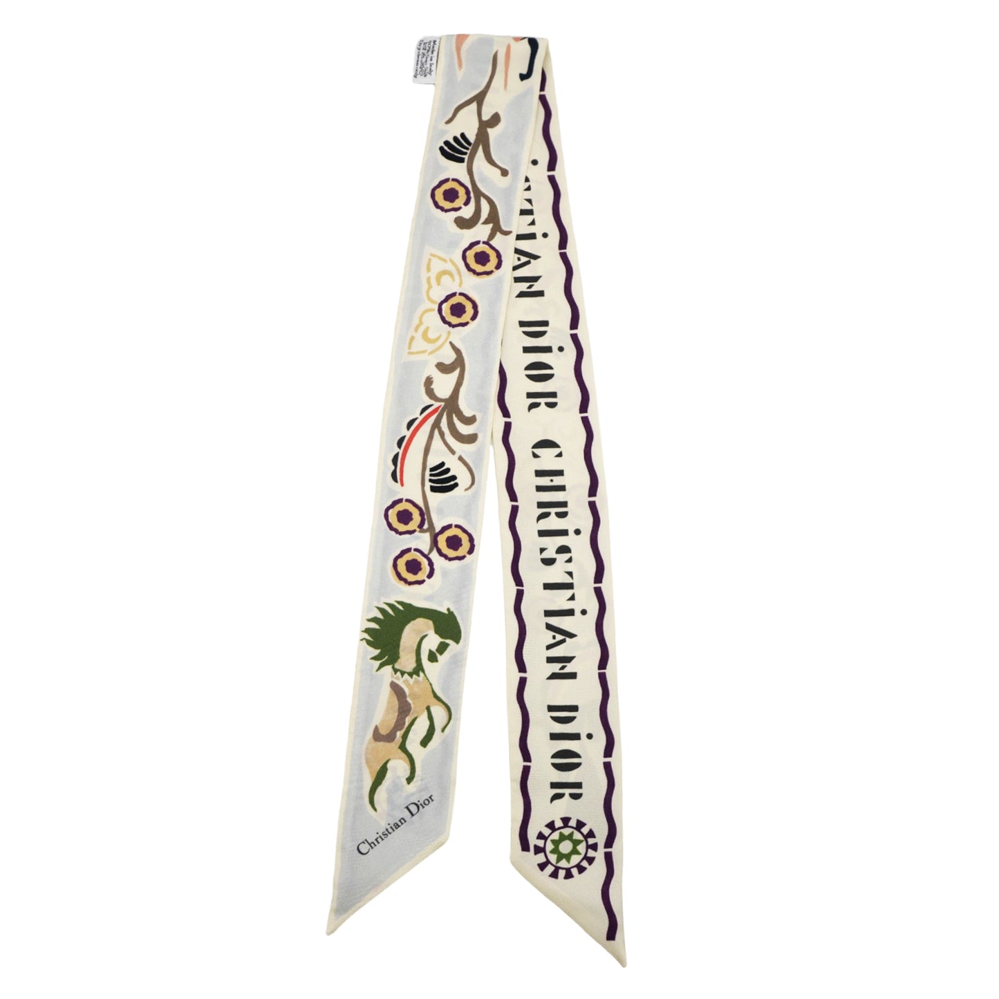 Dior Silk Le Mythe De Daphne Mitzah Scarf White
