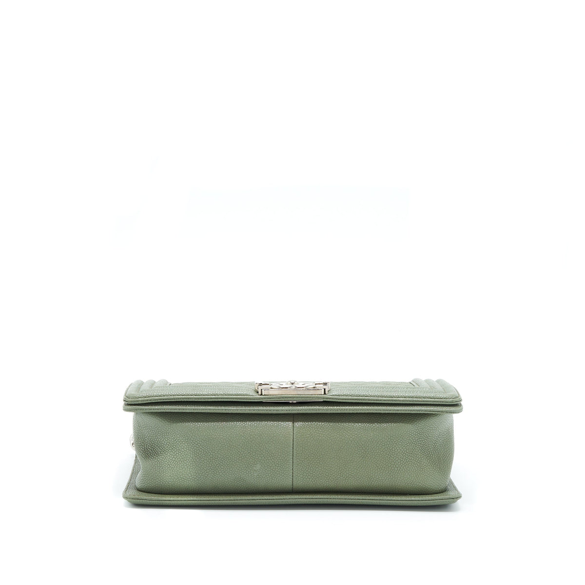 Chanel Medium Boy Bag Caviar Light Green SHW