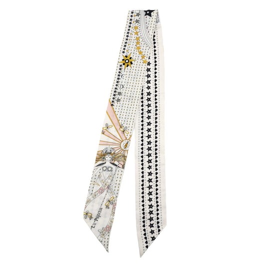 Dior Silk High Priestess Tarot Mitzah Scarf Off White