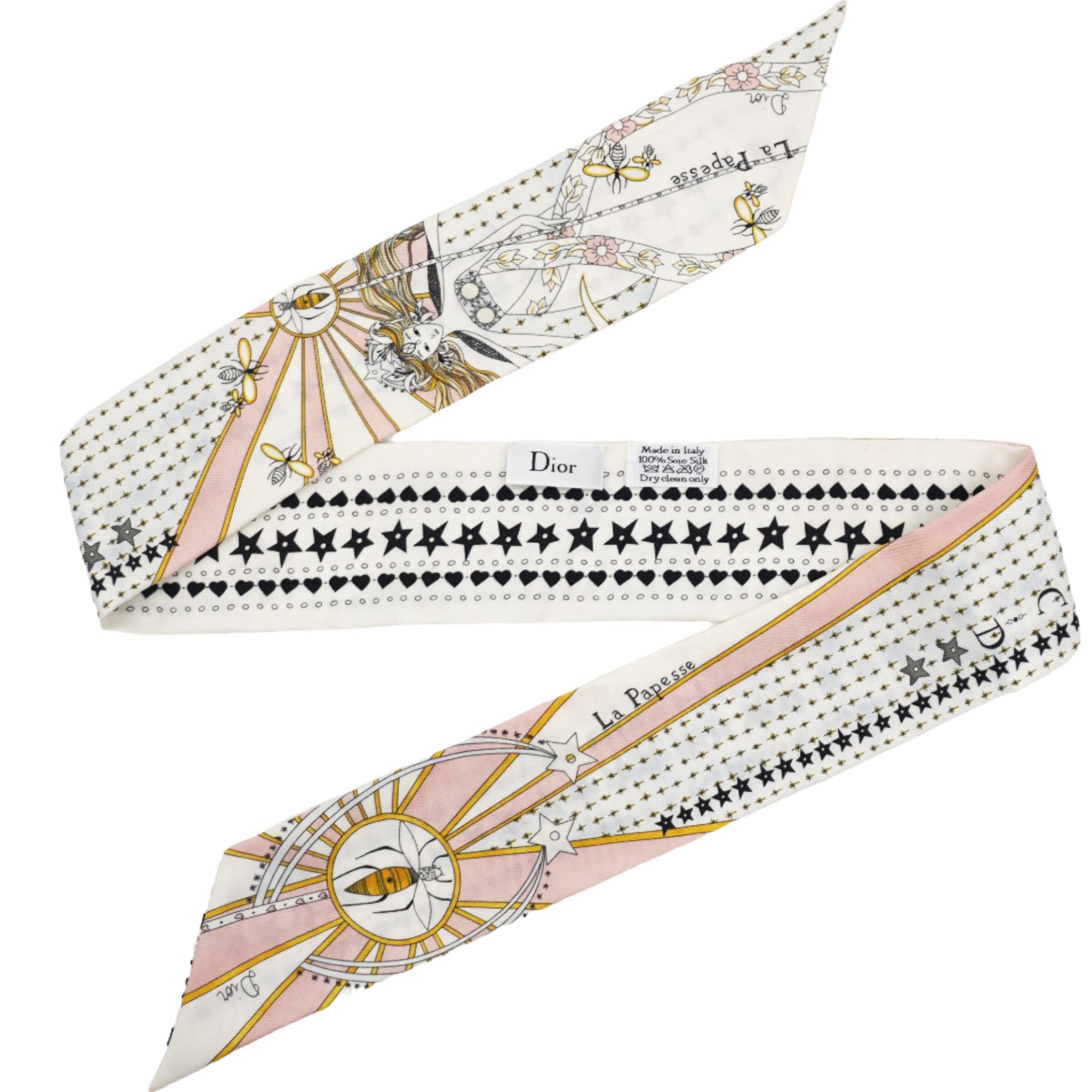 Dior Silk High Priestess Tarot Mitzah Scarf Off White