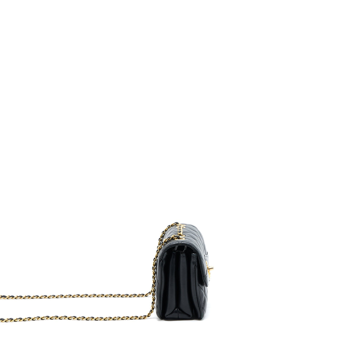 Chanel Seasonal Flap Bag Lambskin Black Brushed GHW