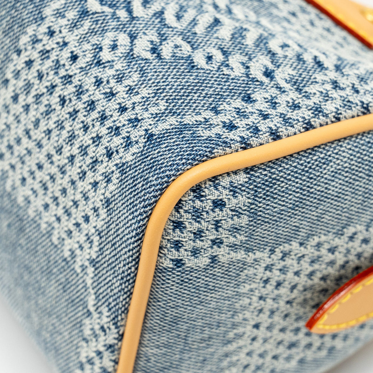 Louis Vuitton Speedy 18 Bandouliere D Denim Canvas GHW