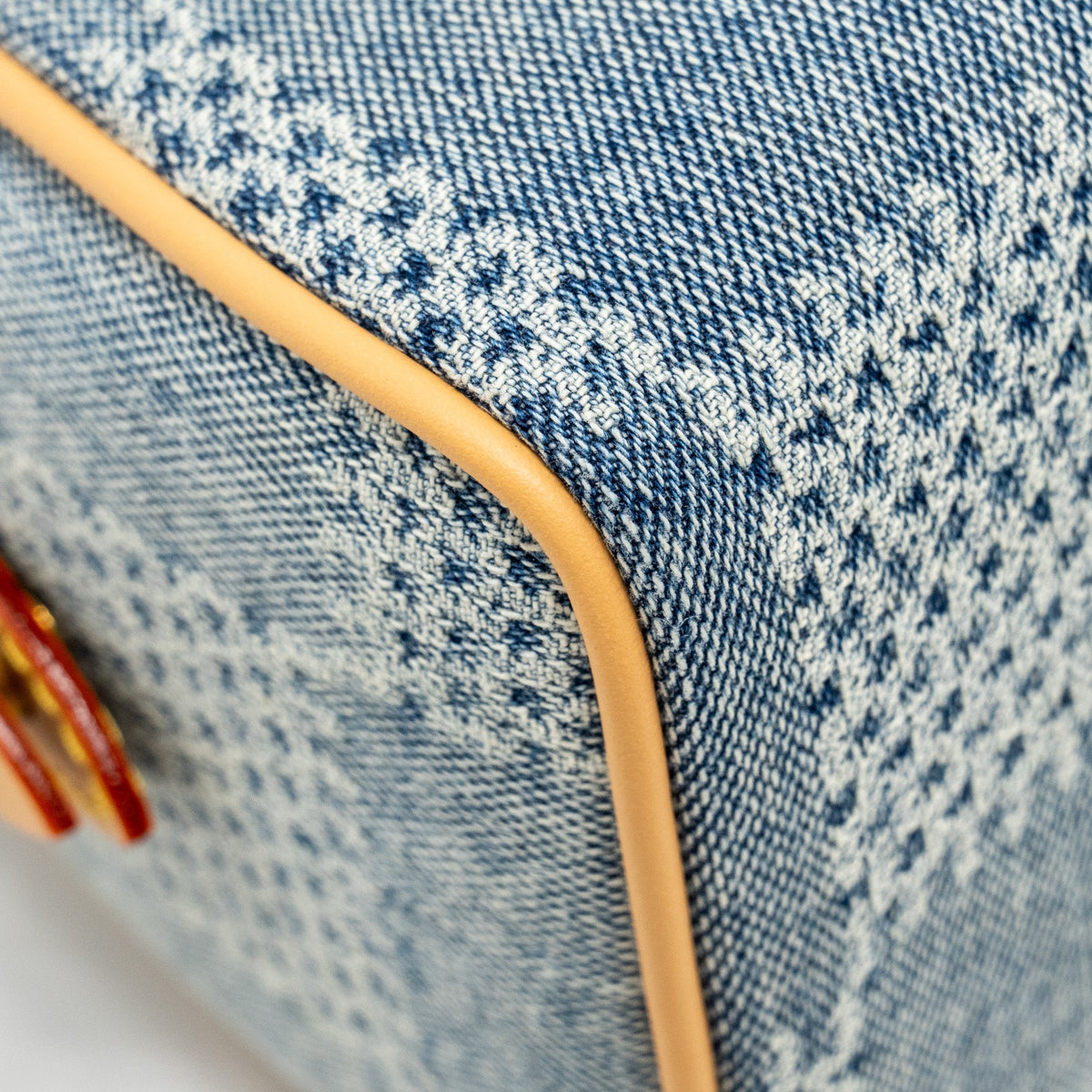 Louis Vuitton Speedy 18 Bandouliere D Denim Canvas GHW