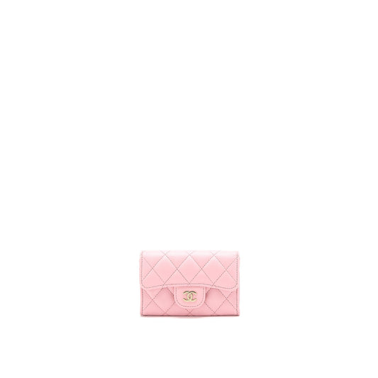 Chanel Classic Flap  Holder Caviar Light Pink LGHW