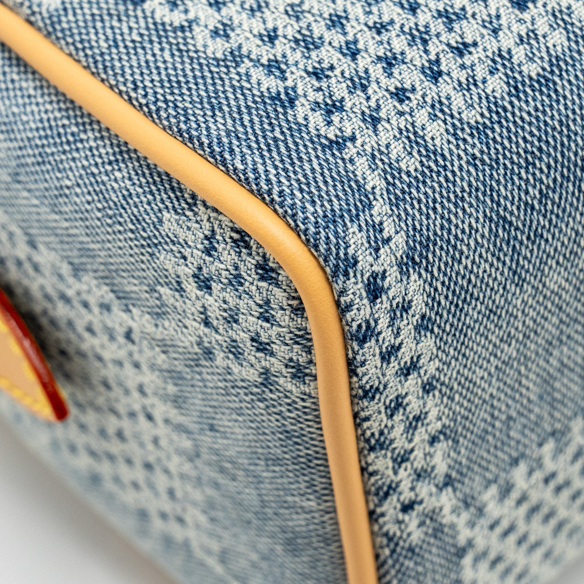 Louis Vuitton Speedy 18 Bandouliere D Denim Canvas GHW