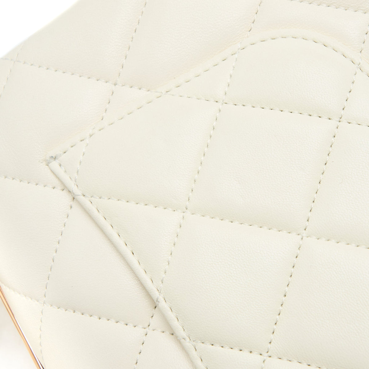 Chanel Small Trendy CC Lambskin White RGHW (Microchip)