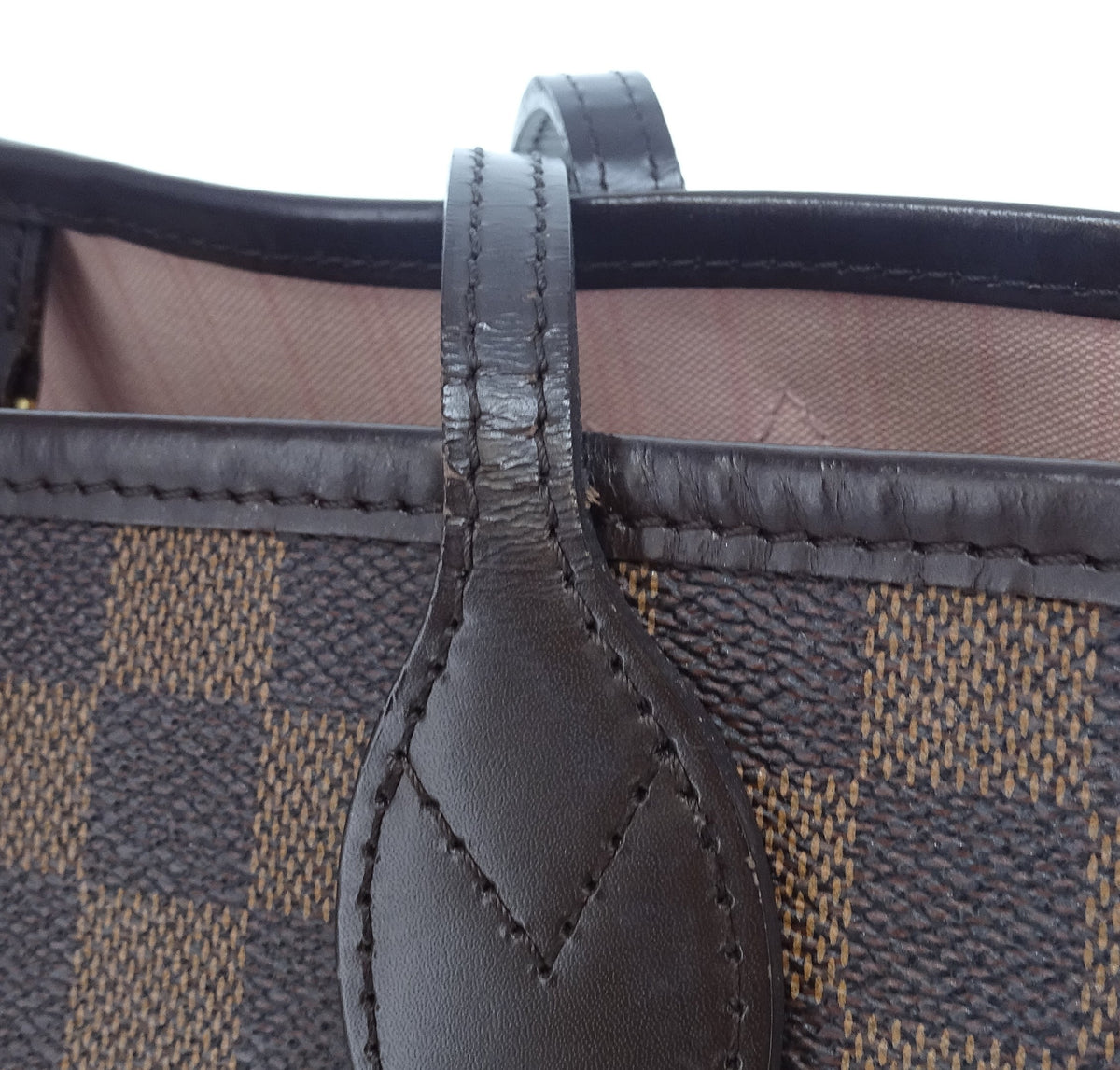 Louis Vuitton Neverfull MM Damier Ebene & Rose Ballerine AR5106 (no pochette)