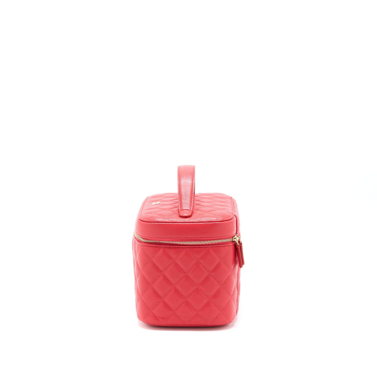 Chanel Top Handle Vanity Case Caviar Red LGHW