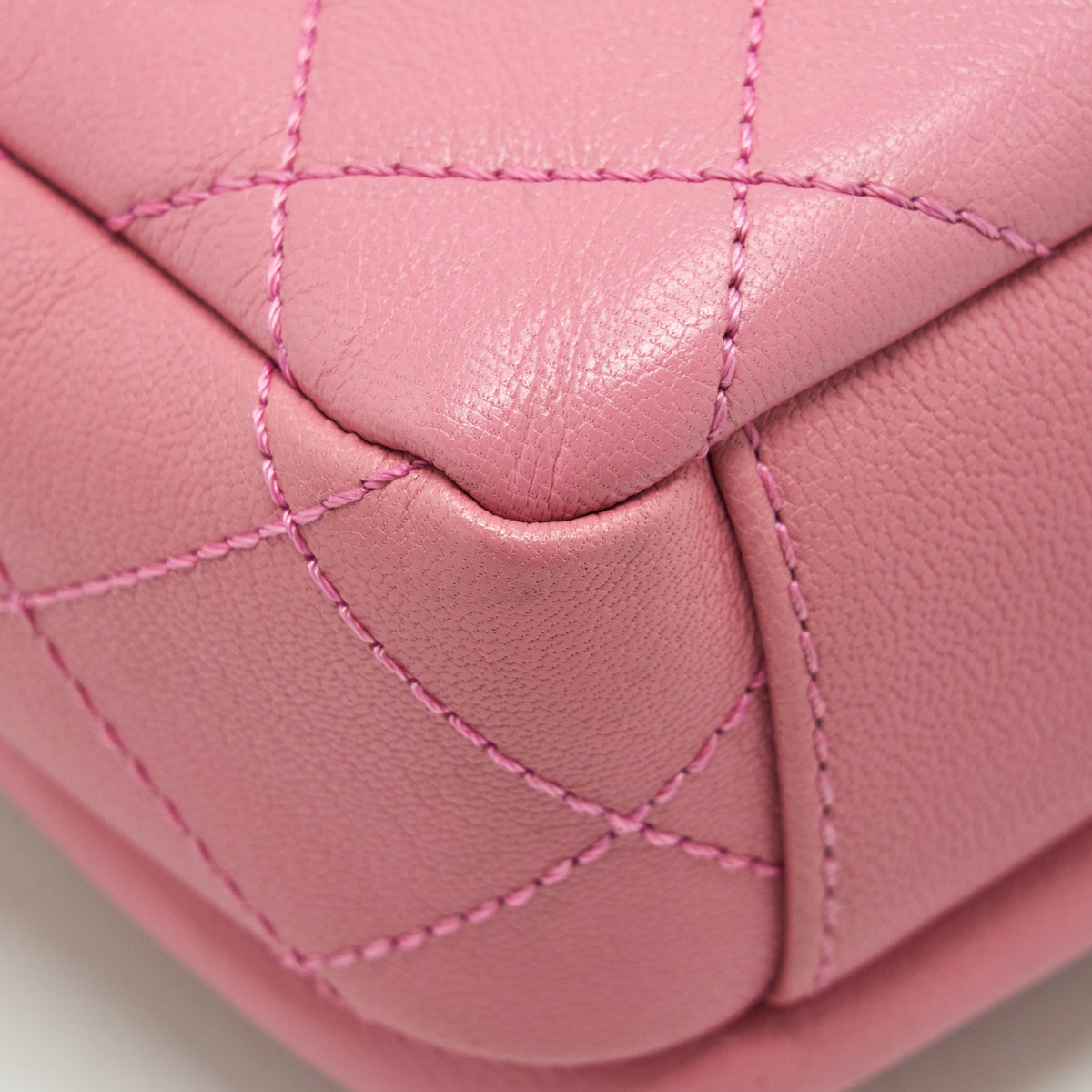 Chanel Quilted Flap Cross Body Bag Pink With Ruthenium Hardware