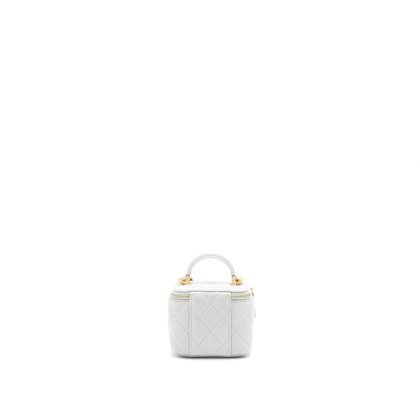 Chanel 21A Small handle Vanity with Chain Grey with GHW