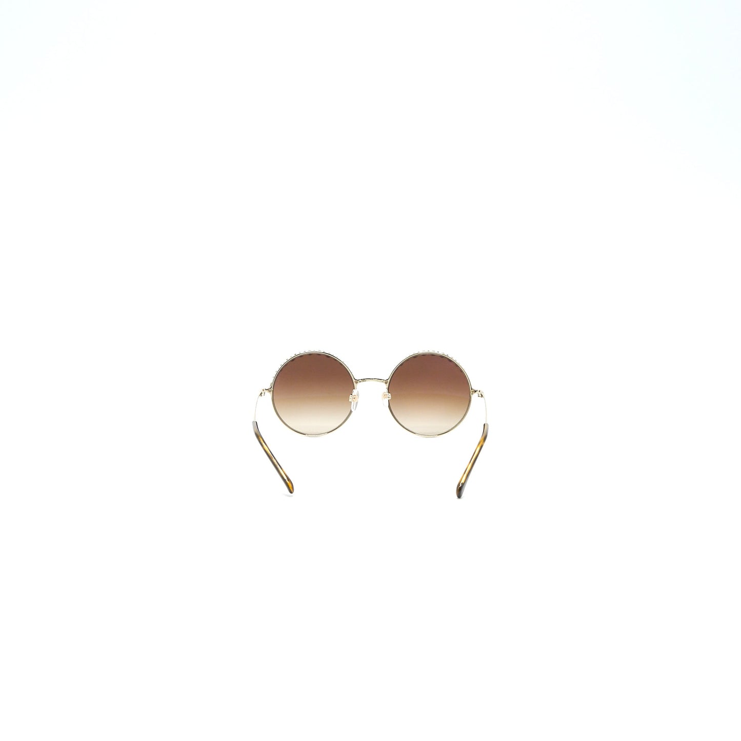 Chanel 4234H Round Sunglasses with Pearl Dark Brown SHW