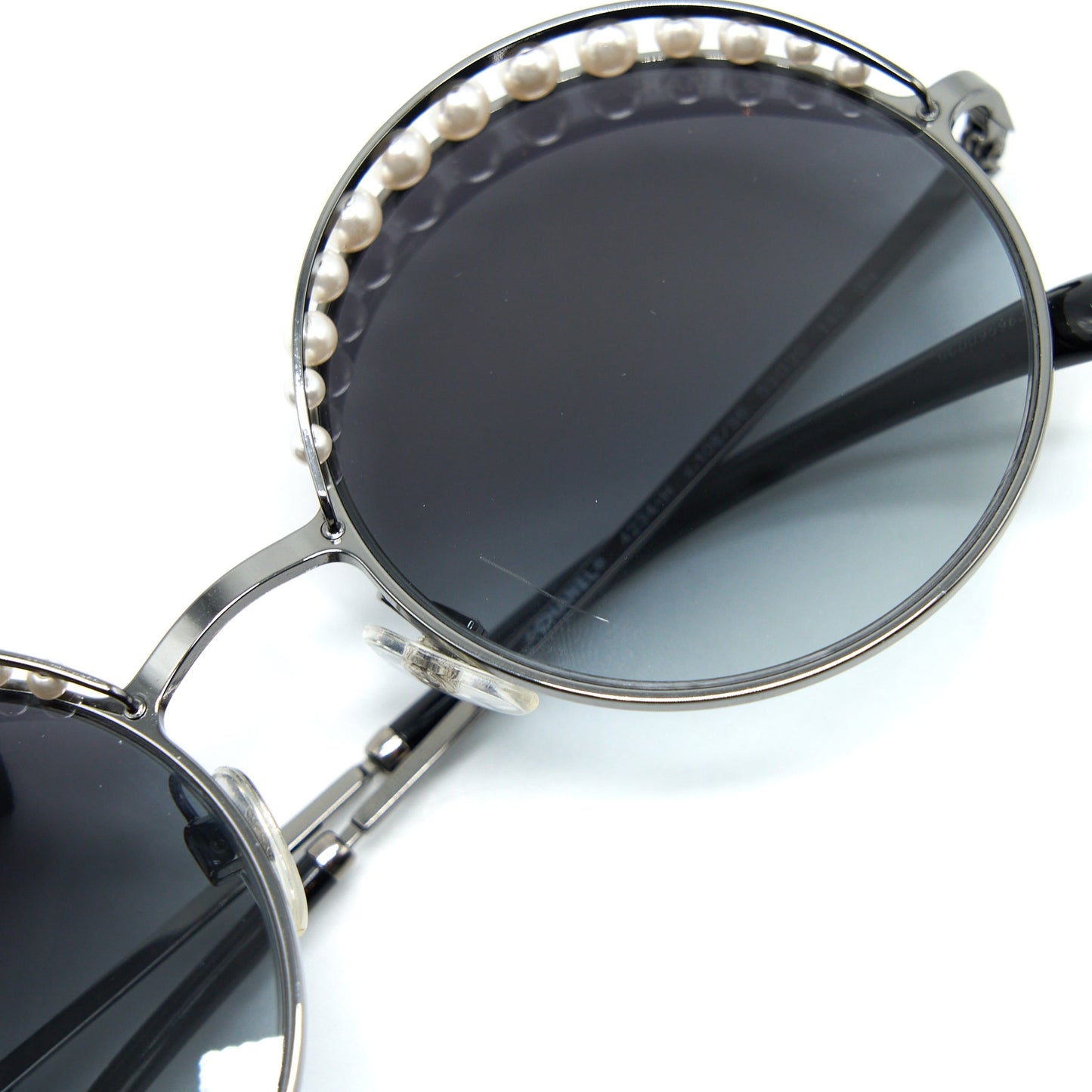 Chanel 4234H Round Sunglasses with Pearl Black SHW