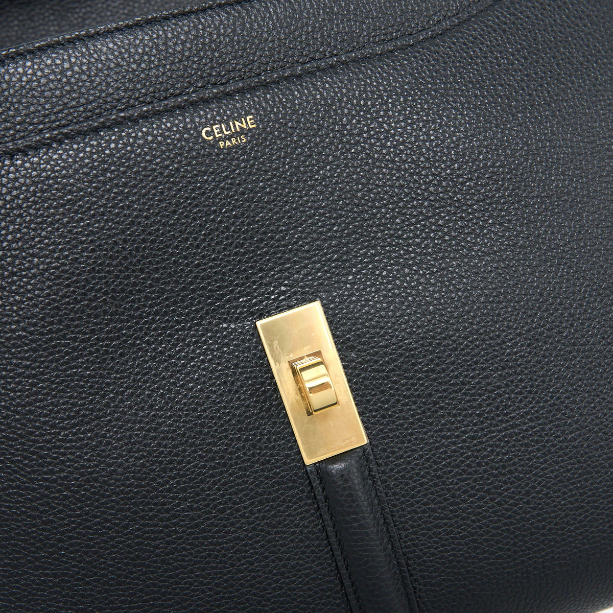 Celine 16 Bag Grained Calfskin Black GHW