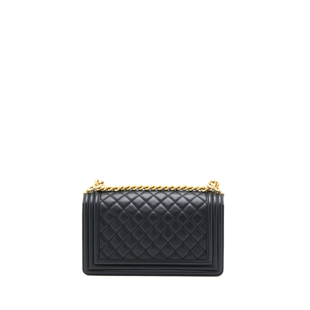 Chanel Medium Boy Bag Calfskin Black Brushed GHW