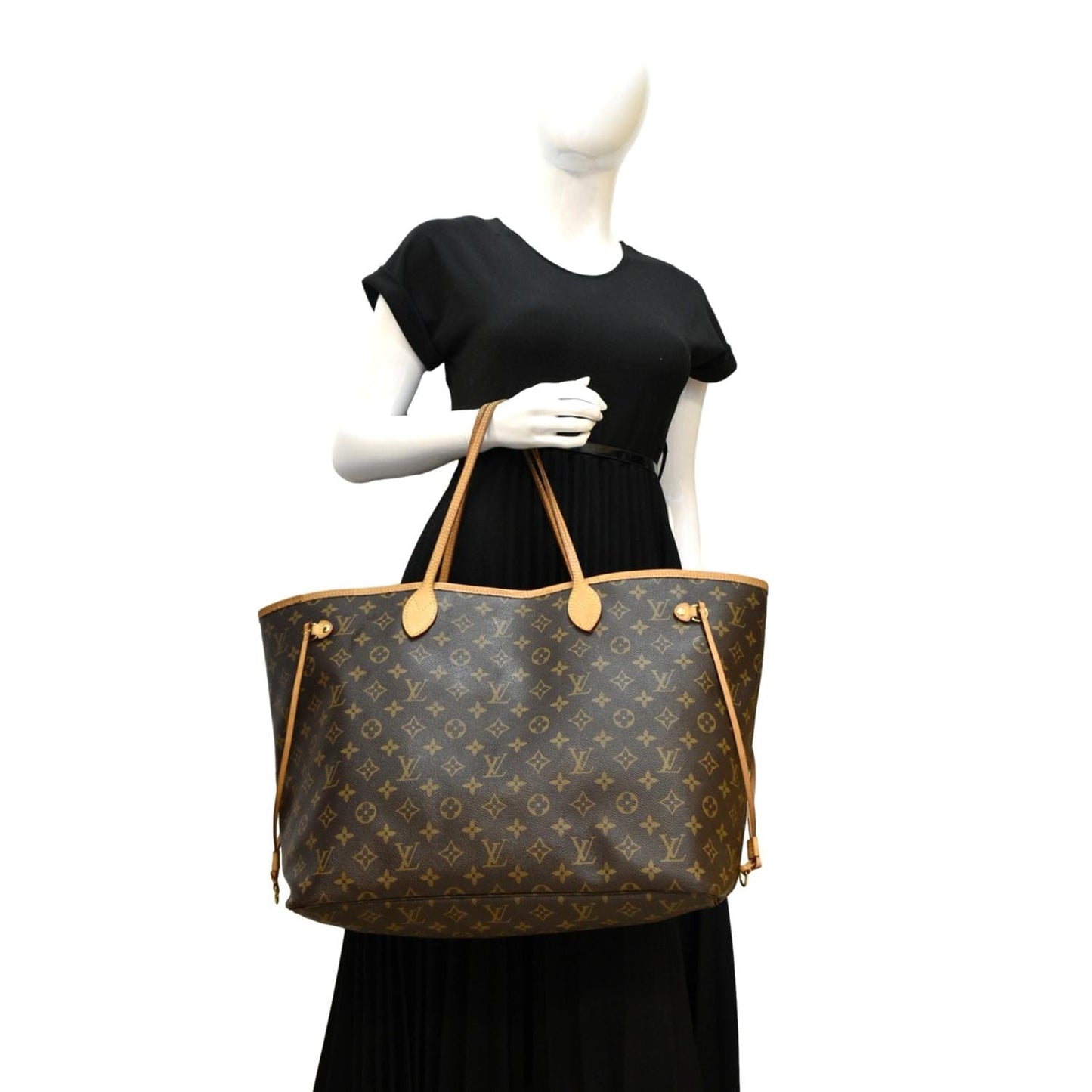 LOUIS VUITTON Neverfull GM Monogram Canvas Tote Bag Brown