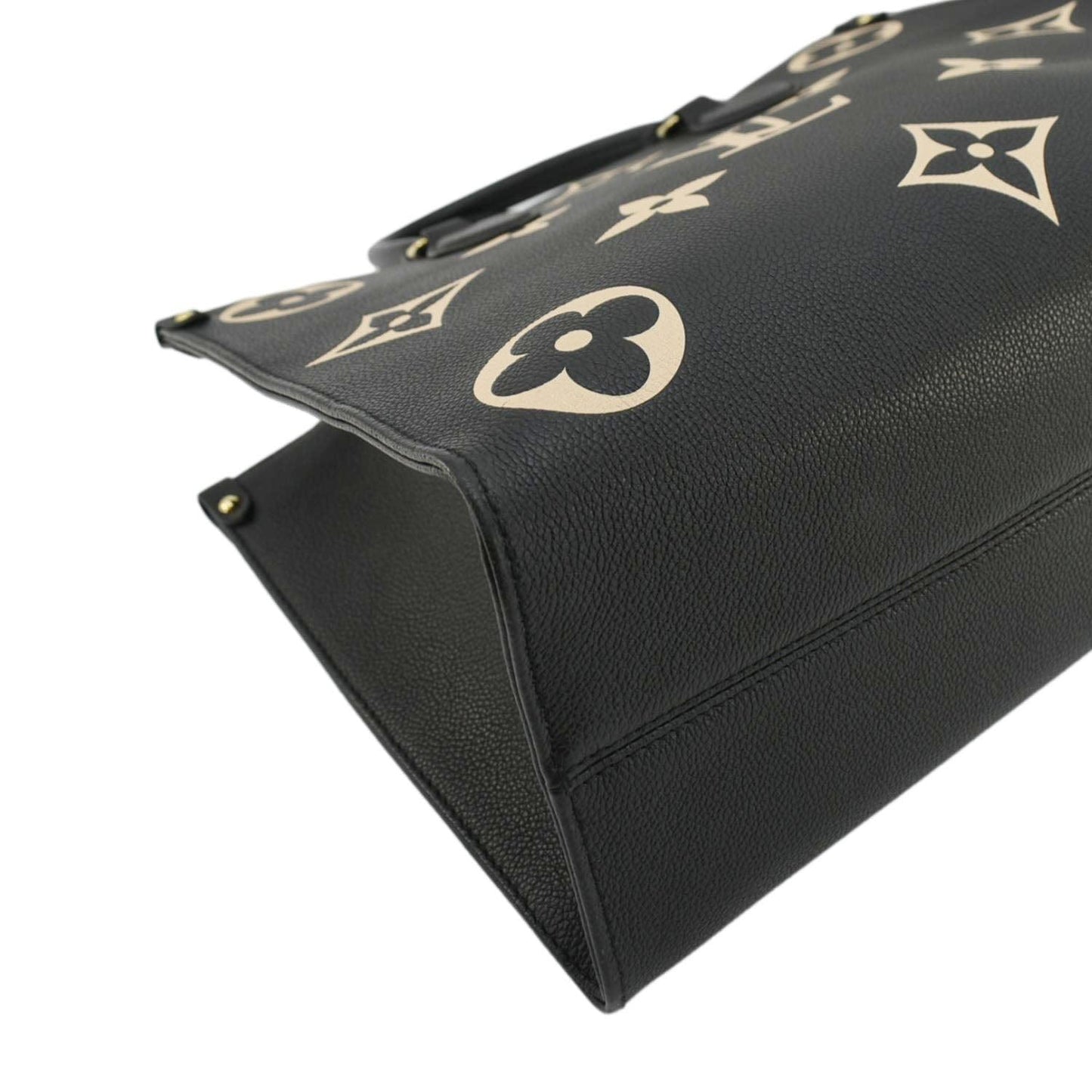 LOUIS VUITTON Onthego MM Giant Monogram Empreinte Leather Tote Bag Bicolor