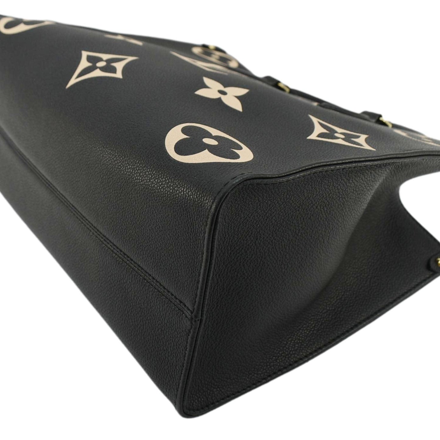 LOUIS VUITTON Onthego MM Giant Monogram Empreinte Leather Tote Bag Bicolor