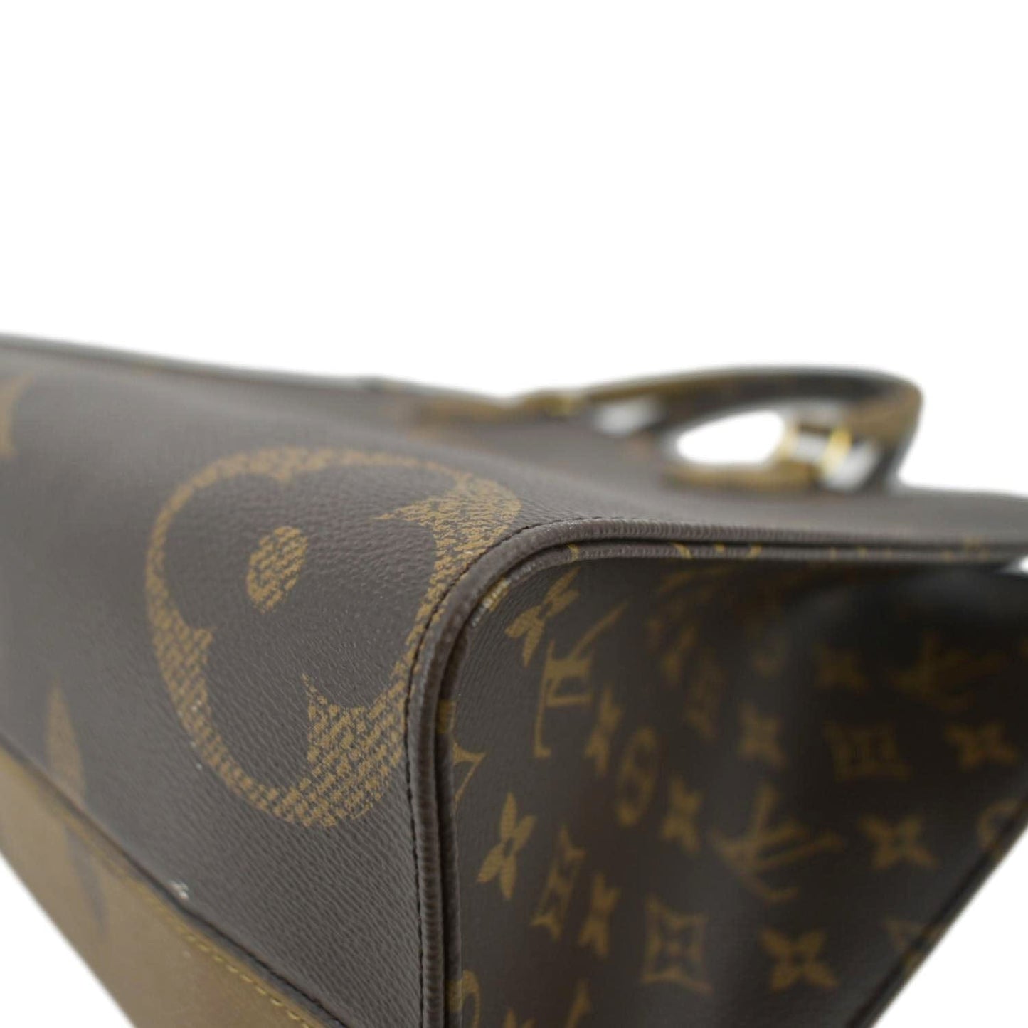 LOUIS VUITTON Onthego MM Giant Monogram Canvas Tote Shoulder Bag Brown