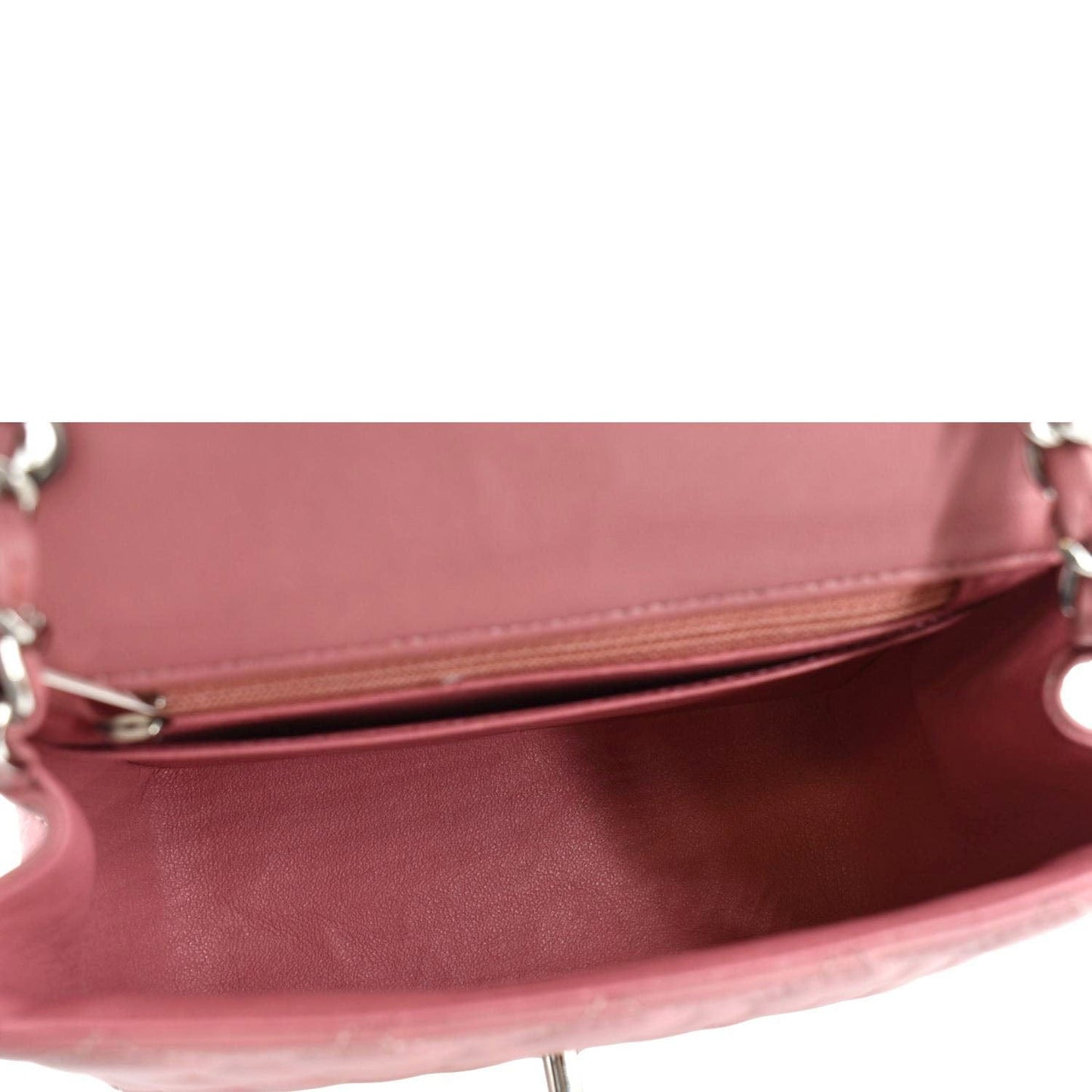 CHANEL Mini Square Flap Leather Crossbody Bag Pink