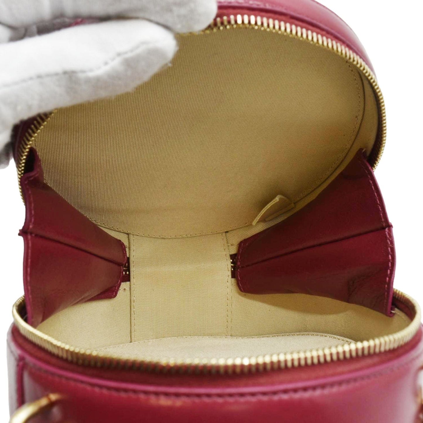 CHANEL Round As Earth Leather Crossbody Bag Fuchsia