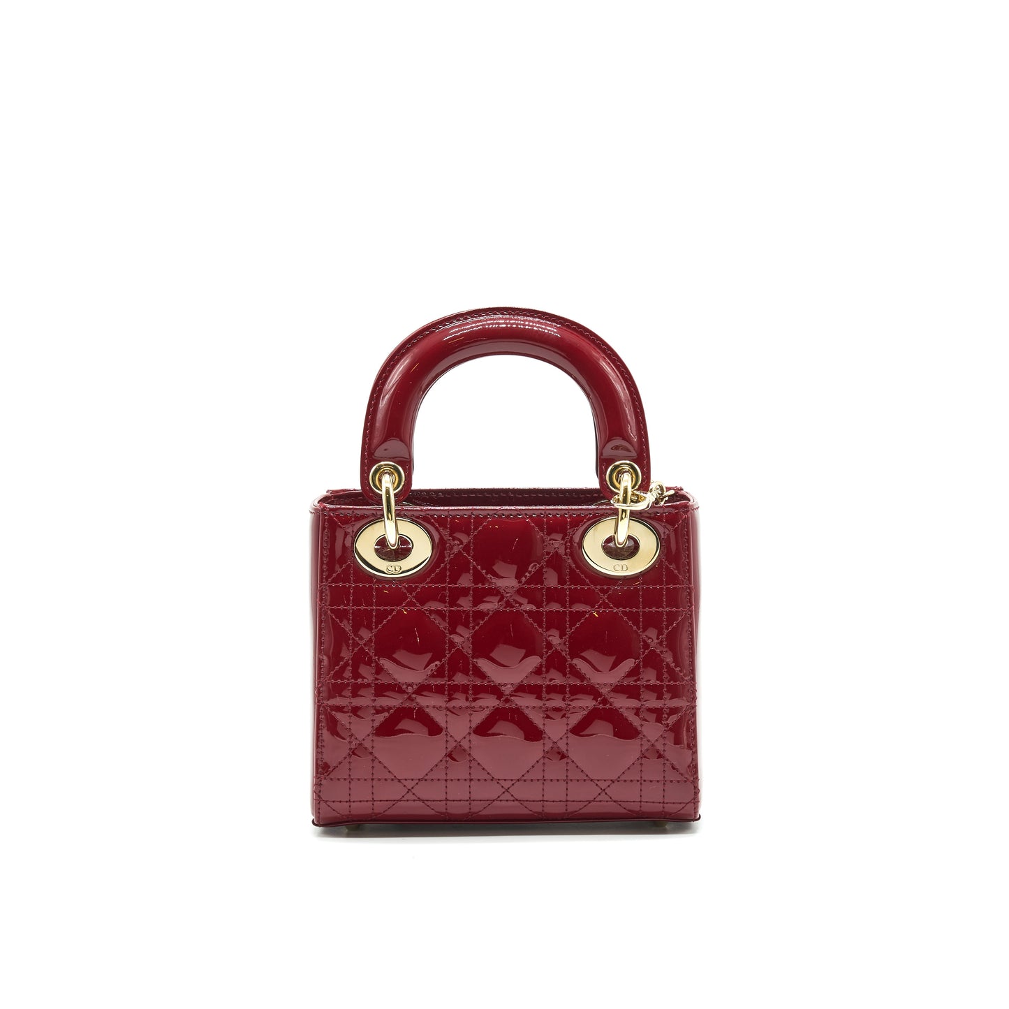 Dior Mini Lady Dior Patent Leather Red