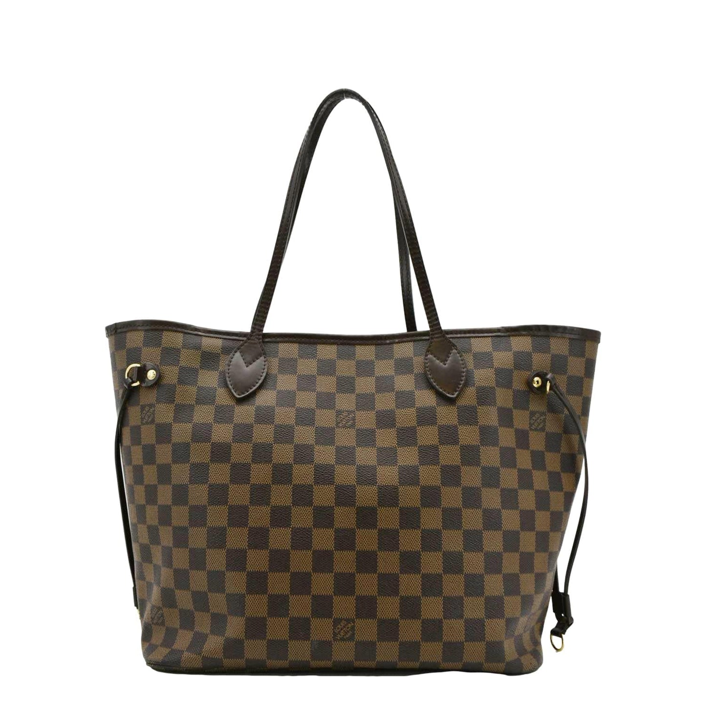 LOUIS VUITTON Neverfull MM Damier Ebene Tote Bag Brown