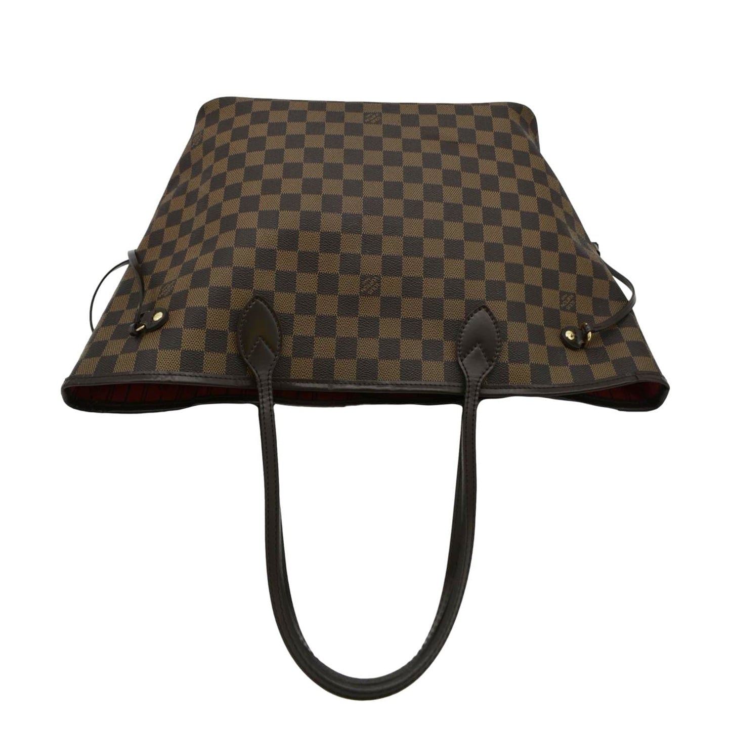 LOUIS VUITTON Neverfull MM Damier Ebene Tote Bag Brown