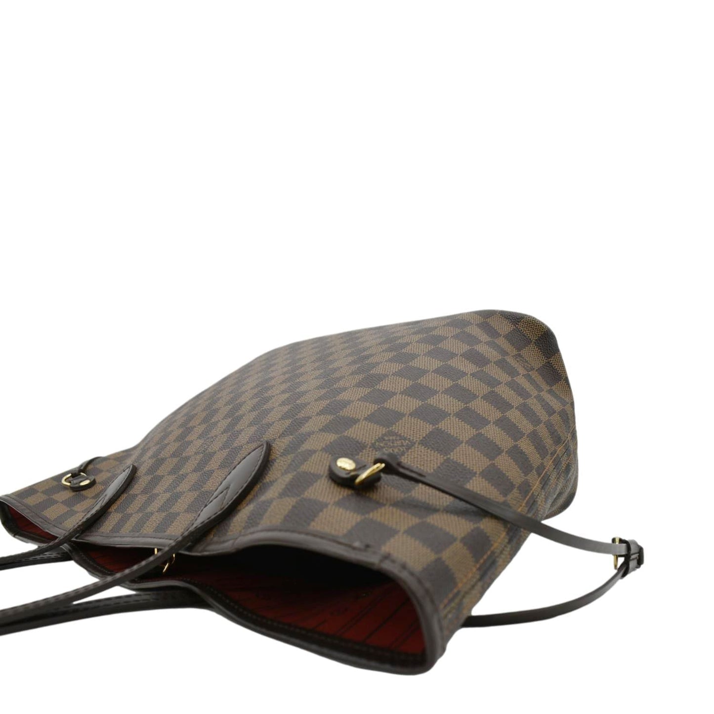 LOUIS VUITTON Neverfull MM Damier Ebene Tote Bag Brown